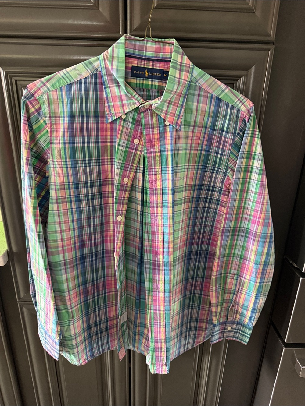 Ralph Lauren Pastel Plaid Button-Down Shirt - Pink, Green, Blue